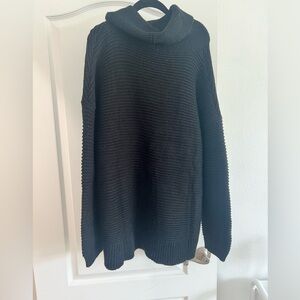 Black Cowl Neck Knitted Sweater SZ XL